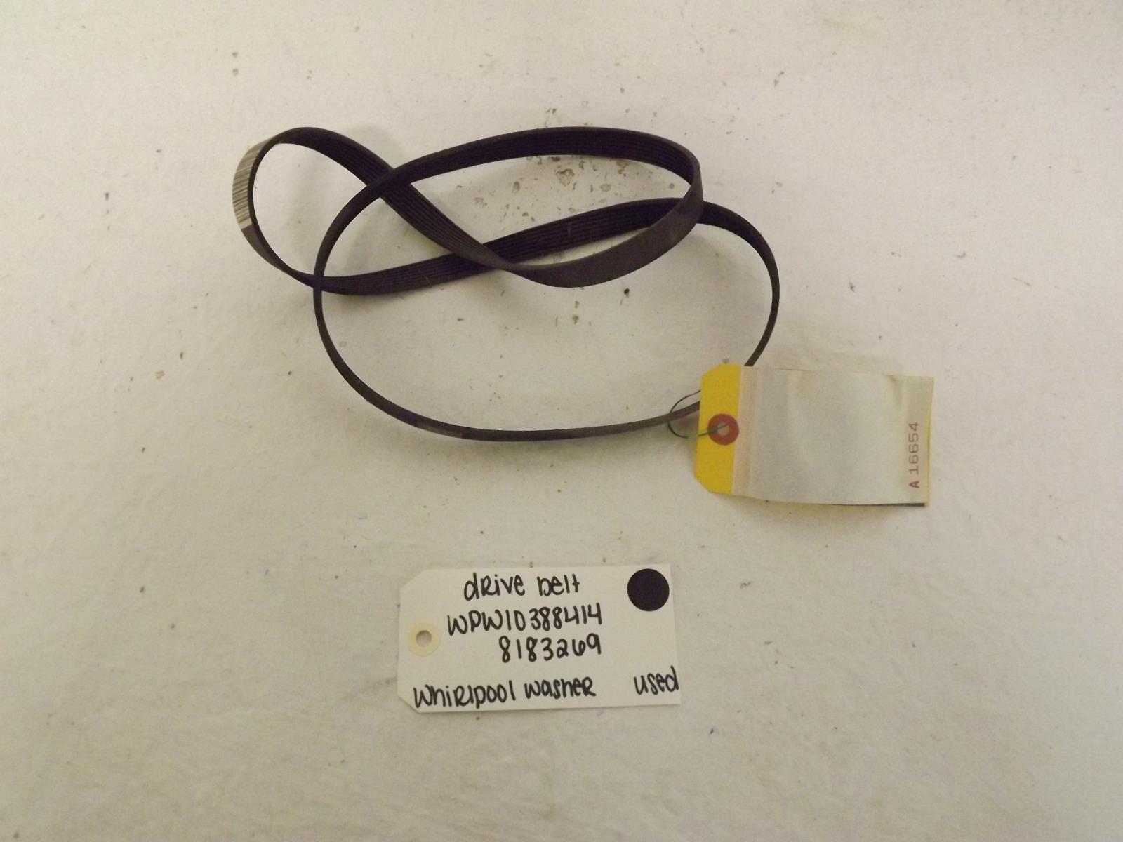 Whirlpool Washer WPW10388414 8183269 Drive Belt Used Whirlpool Washer WPW10388414 8183269 Drive Belt Used
